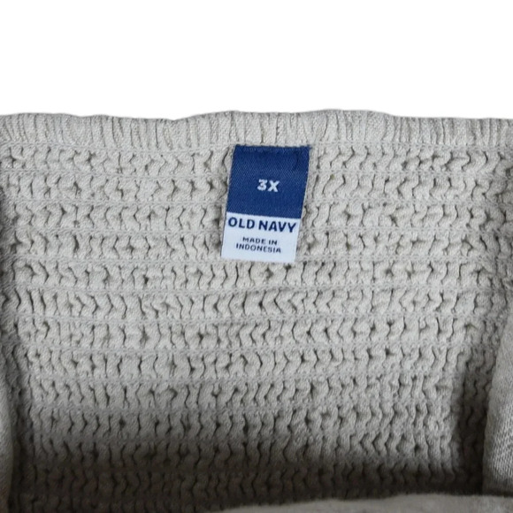 Old Navy Linen Blend Square Neck Above Knee Natural Dress Flax Color 3X Vacation - Picture 5 of 8